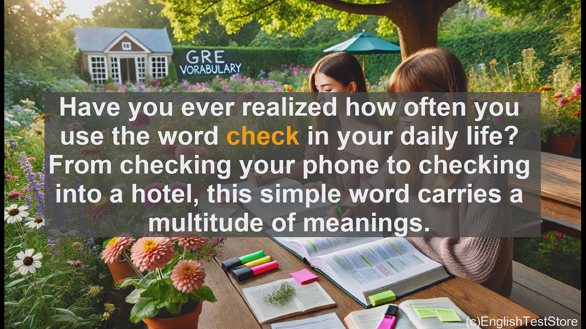'Video thumbnail for GRE Vocabulary Lesson: The Versatile Word 'Check' - Exploring Its Many Uses'