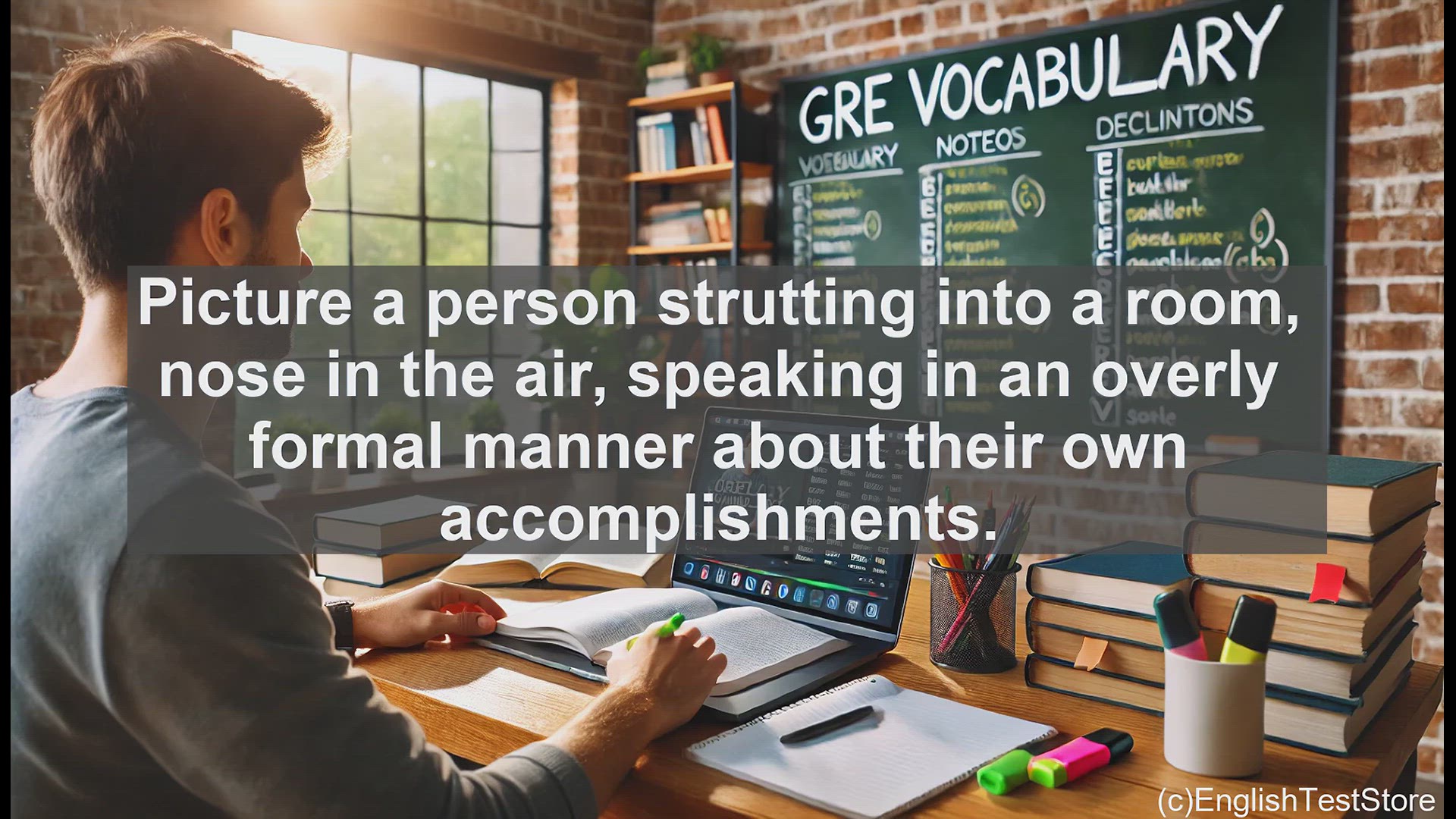'Video thumbnail for GRE Vocabulary Lesson: The Pompous Strut - Understanding Pomposity'