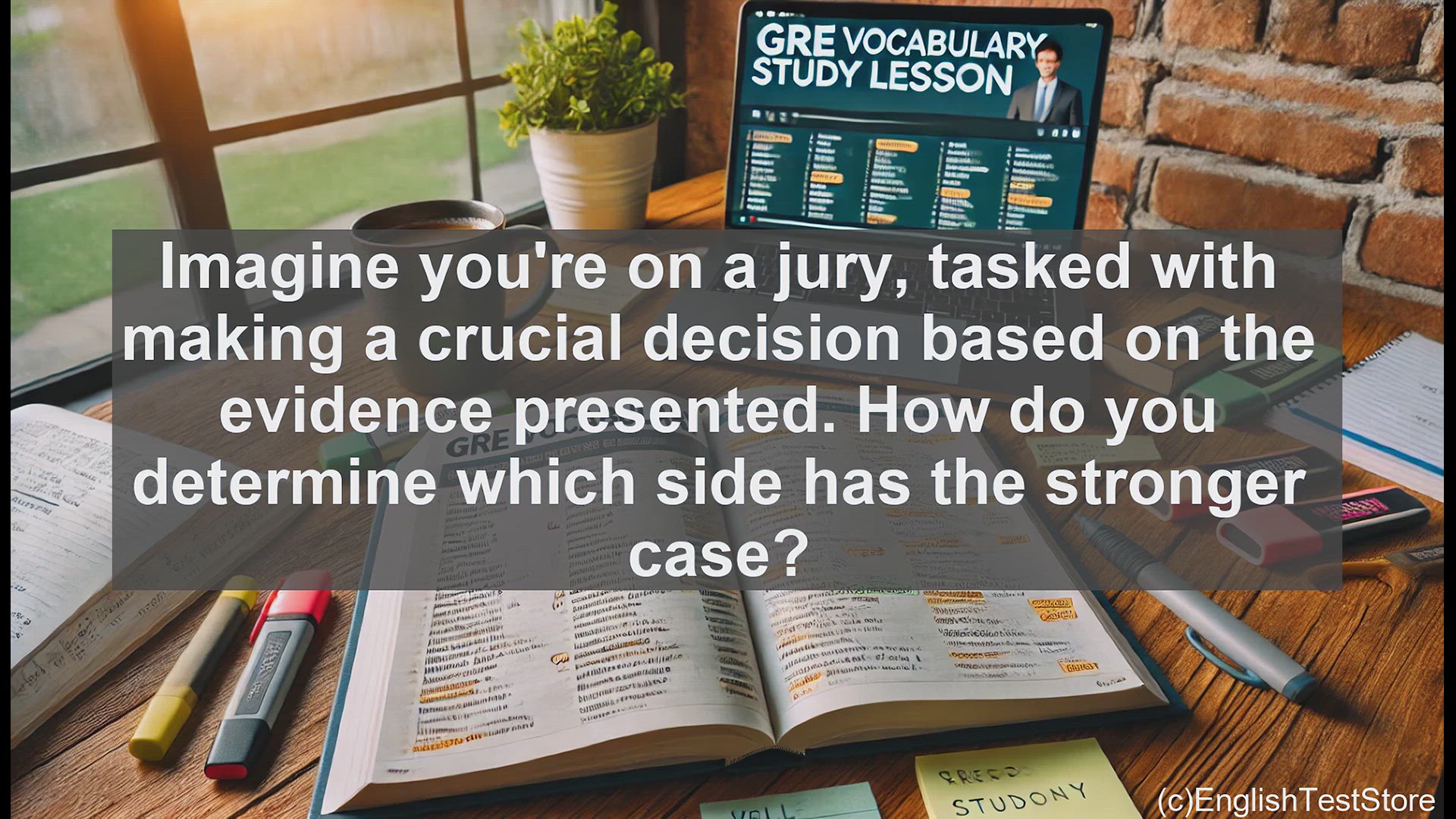 'Video thumbnail for GRE Vocabulary Lesson: Weighing the Evidence - Understanding Preponderance'