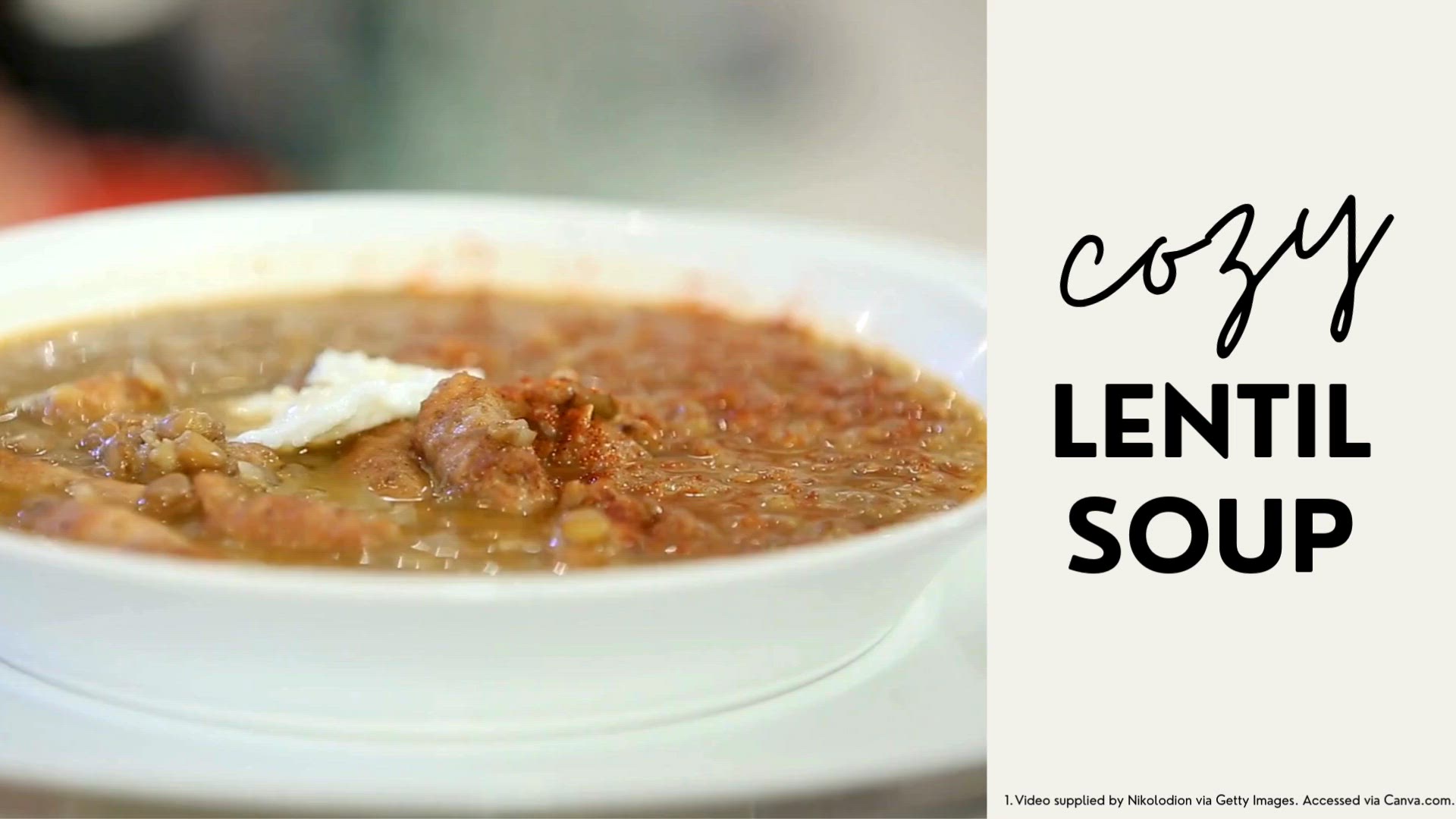 'Video thumbnail for Lentil Soup Recipe'