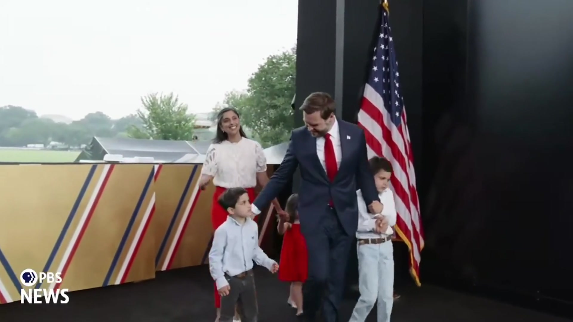 'Video thumbnail for Usha Vance's Blinding Parade Outfit Totally Stole The Show'