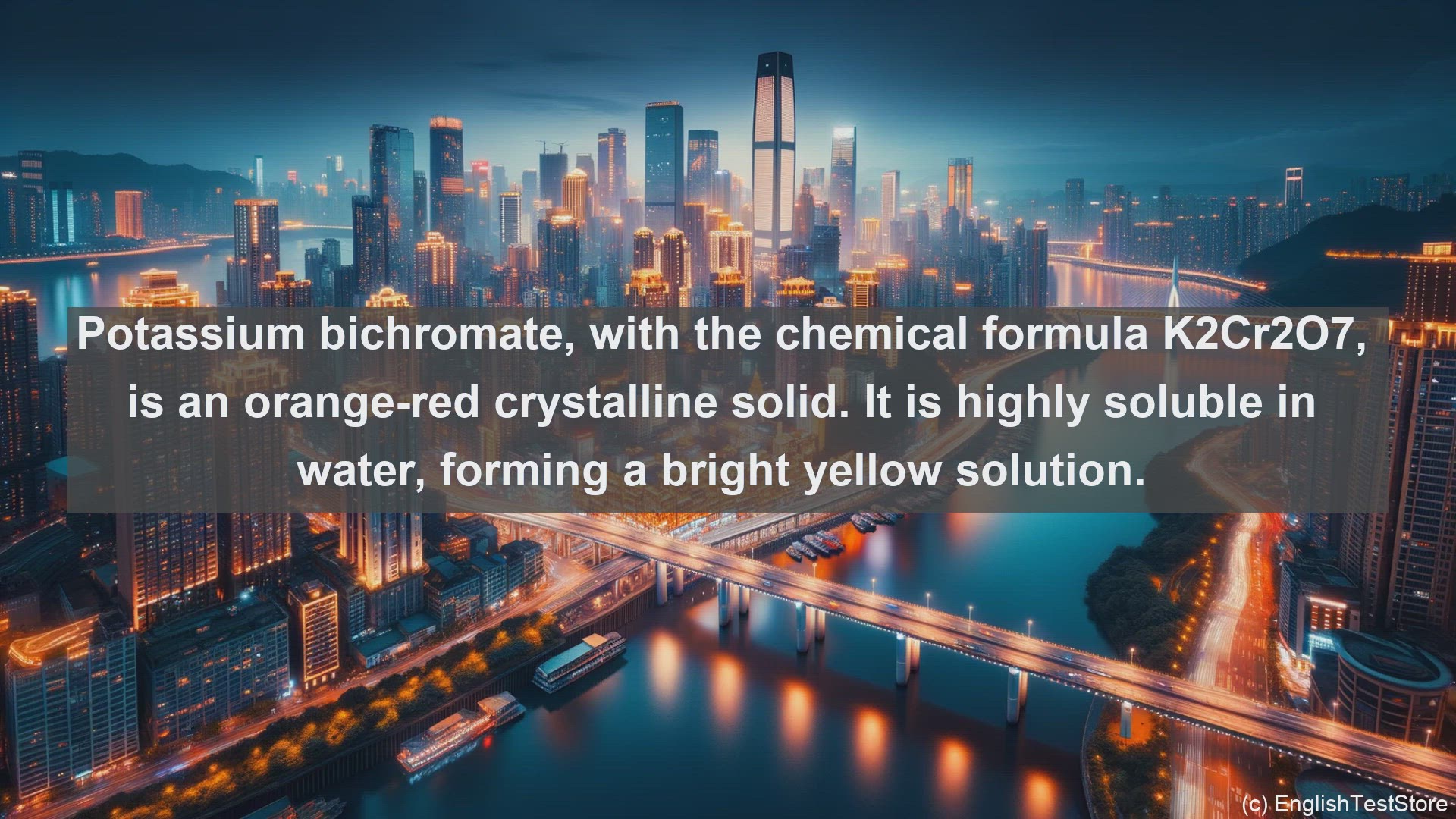 'Video thumbnail for Potassium bichromate in science  definition and examples'