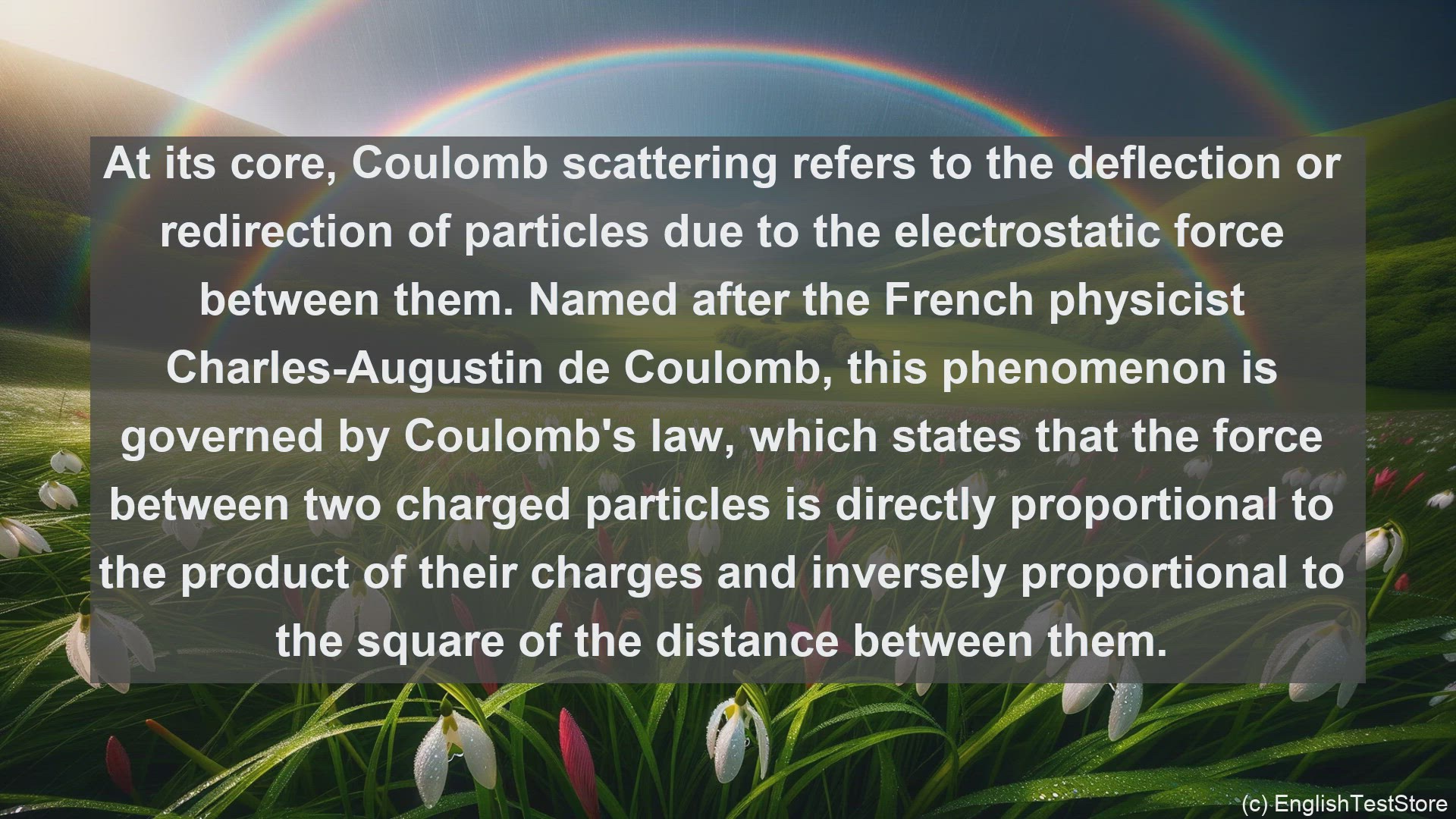 'Video thumbnail for Coulomb scattering in science  definition and examples'
