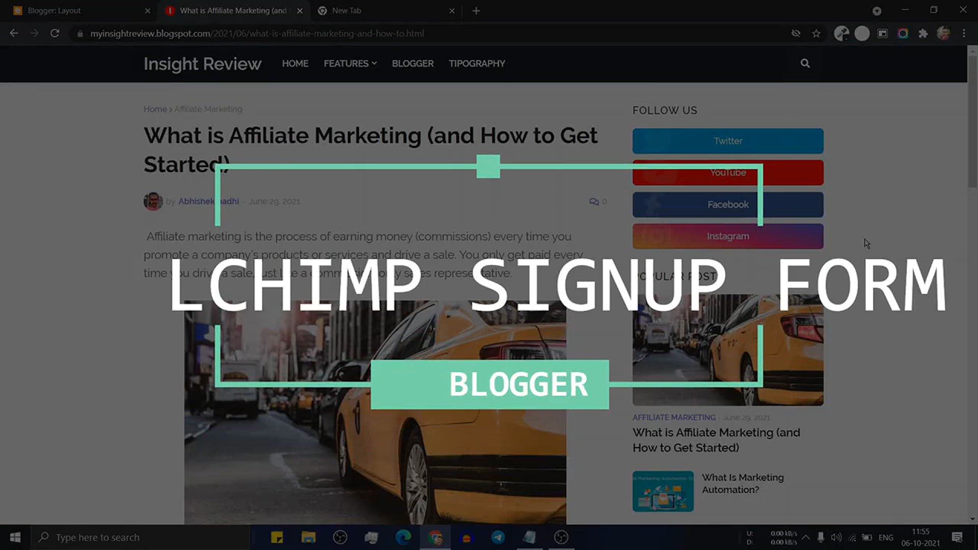 'Video thumbnail for How to Add a MailChimp Signup Form in Blogger _ (Customize MailChimp signup Form)'