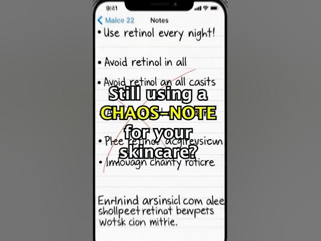 Video thumbnail for If your skincare plan lives in a chaotic notes app, this is your sign to upgrade. Link in bio