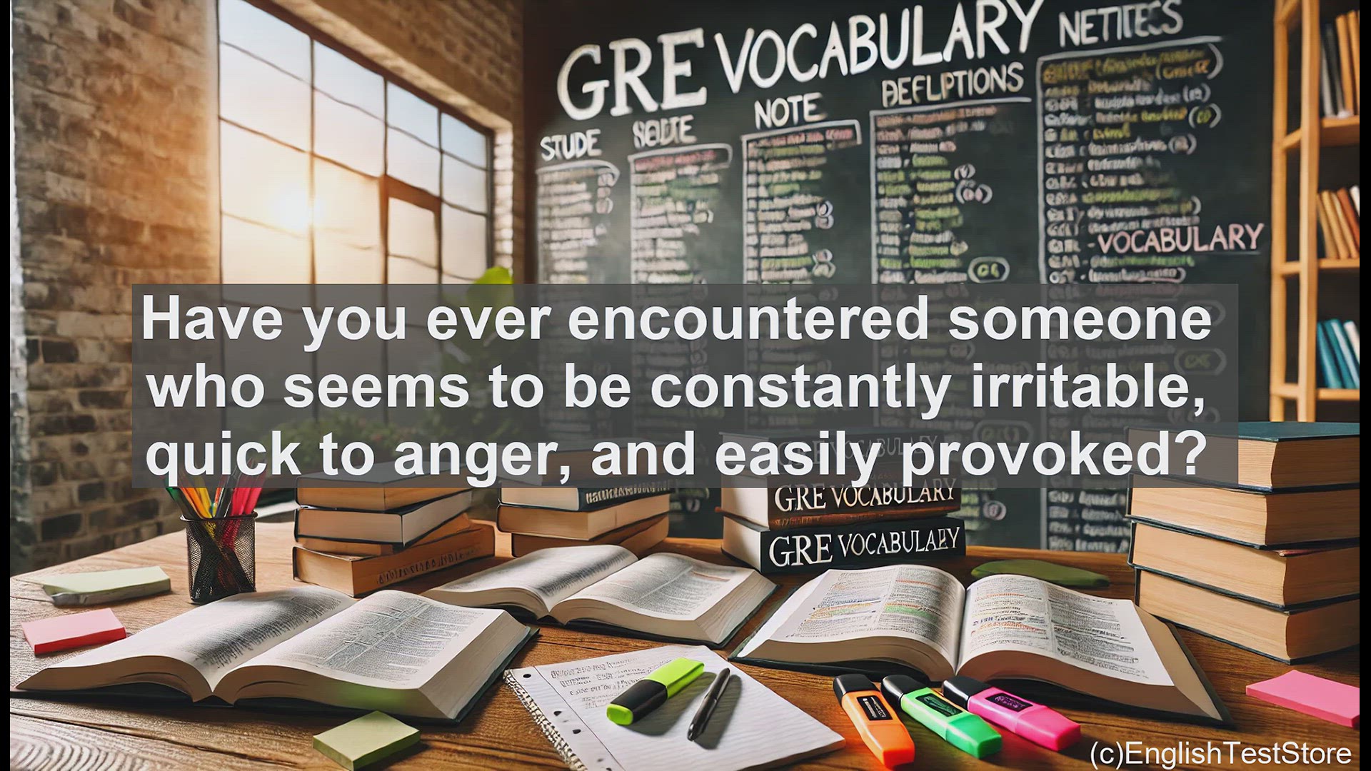 'Video thumbnail for GRE Vocabulary Lesson: Exploring the Choleric Personality - Temperament and Traits'