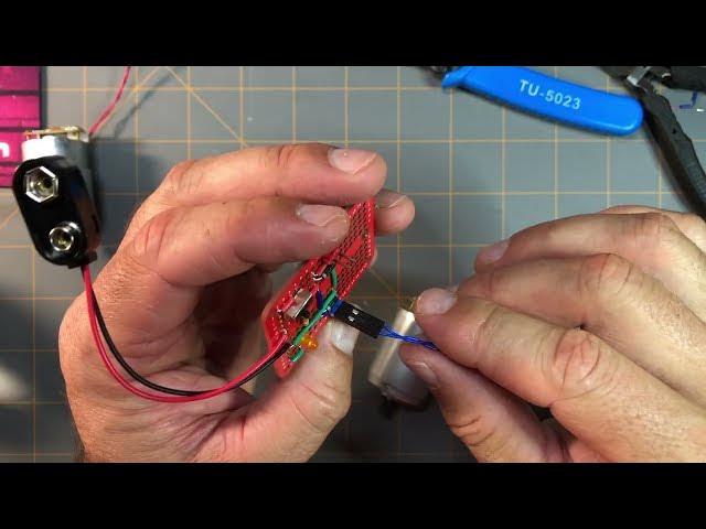 'Video thumbnail for Adding Dupont Connectors to DC Motor Terminals - Robot Project: Scrubberbot'
