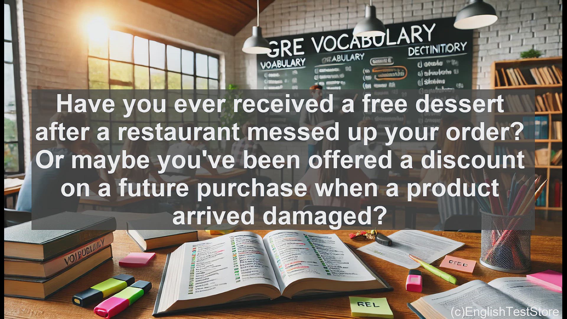 'Video thumbnail for GRE Vocabulary Lesson: Compensatory Actions - Balancing Losses and Providing Equity'