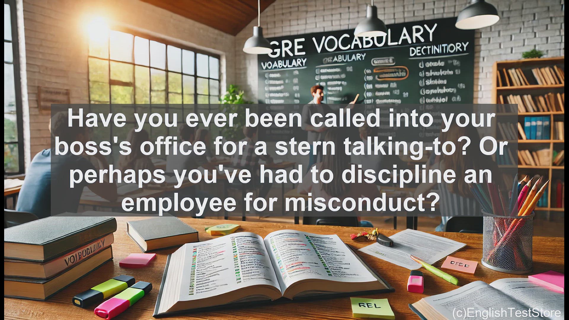 'Video thumbnail for GRE Vocabulary Lesson: Reprimand - Formal Criticism and Discipline'