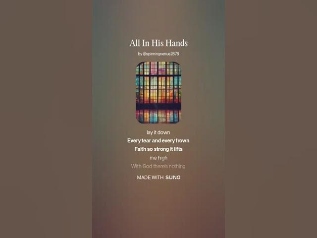'Video thumbnail for All In His Hands'
