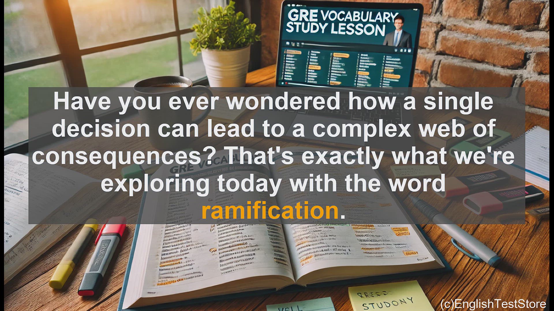 'Video thumbnail for GRE Vocabulary Lesson: Exploring the Ramifications of Decisions'