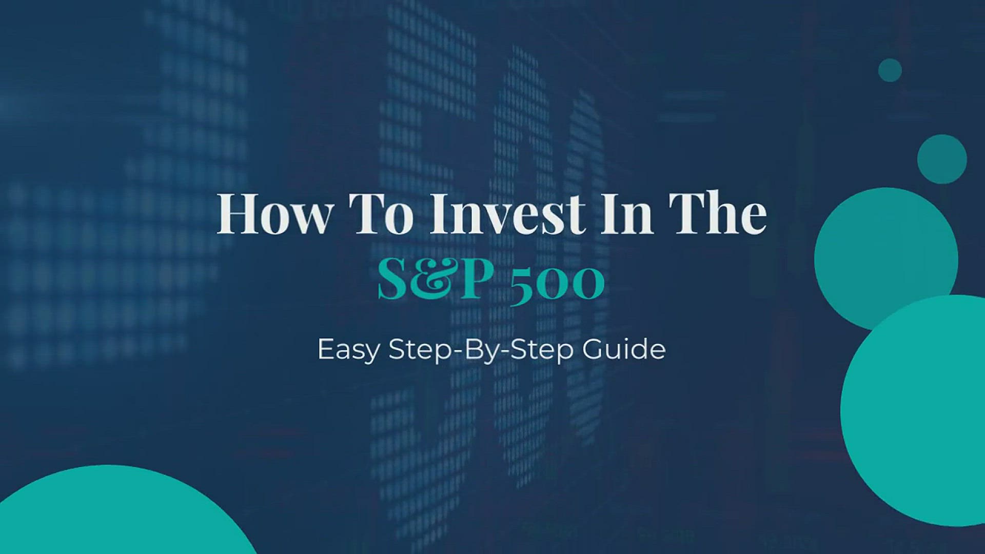 'Video thumbnail for How To Invest In The S&P 500 EASY'