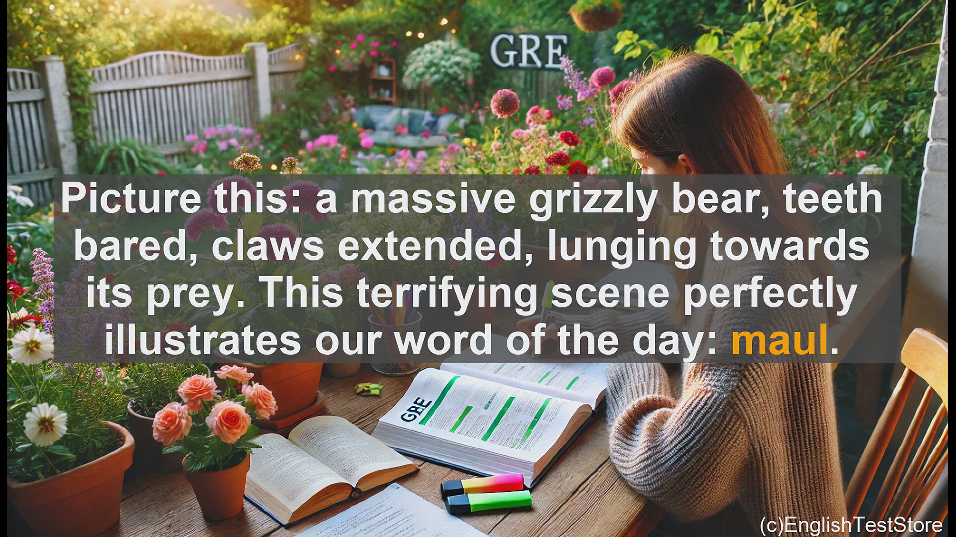 'Video thumbnail for GRE Vocabulary Lesson: Unleashing the Power of Maul - Exploring a Violent Verb and Noun'