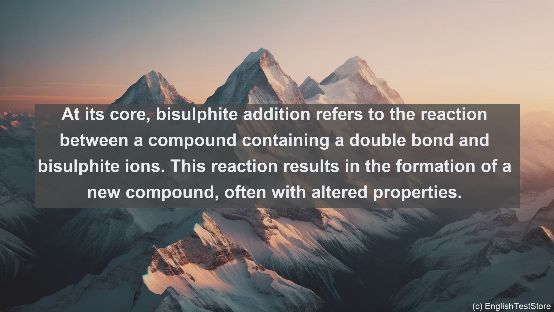 'Video thumbnail for Bisulphite addition in science  definition and examples'