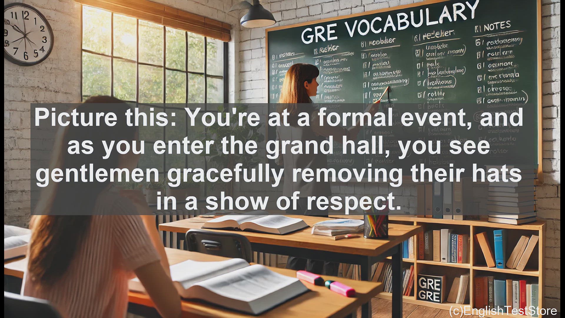 'Video thumbnail for GRE Vocabulary Lesson: The Art of Doffing - Exploring the Meaning and Significance of This Elegant Verb'