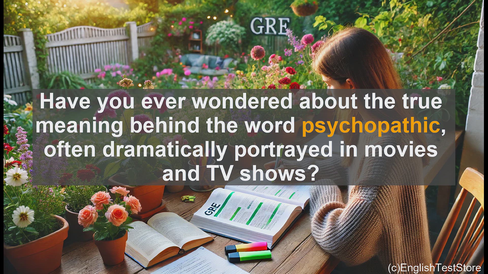 'Video thumbnail for GRE Vocabulary Lesson: Psychopathic - Unraveling the True Meaning Behind the GRE Vocabulary Term'