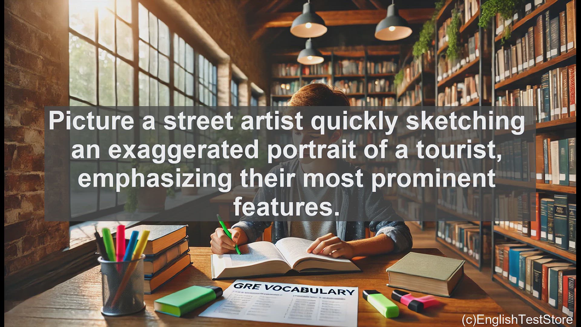 'Video thumbnail for GRE Vocabulary Lesson: Exaggerated Portraits - The Art of Caricature'