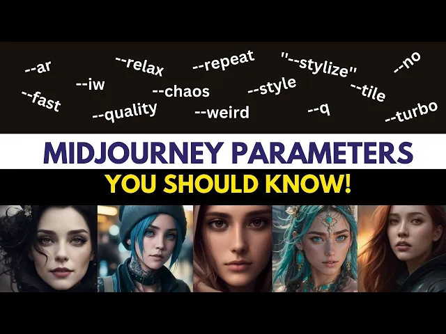 Video thumbnail for Midjourney Parameters: What Are They and How to Use Them #aiart #midjourneyversion5