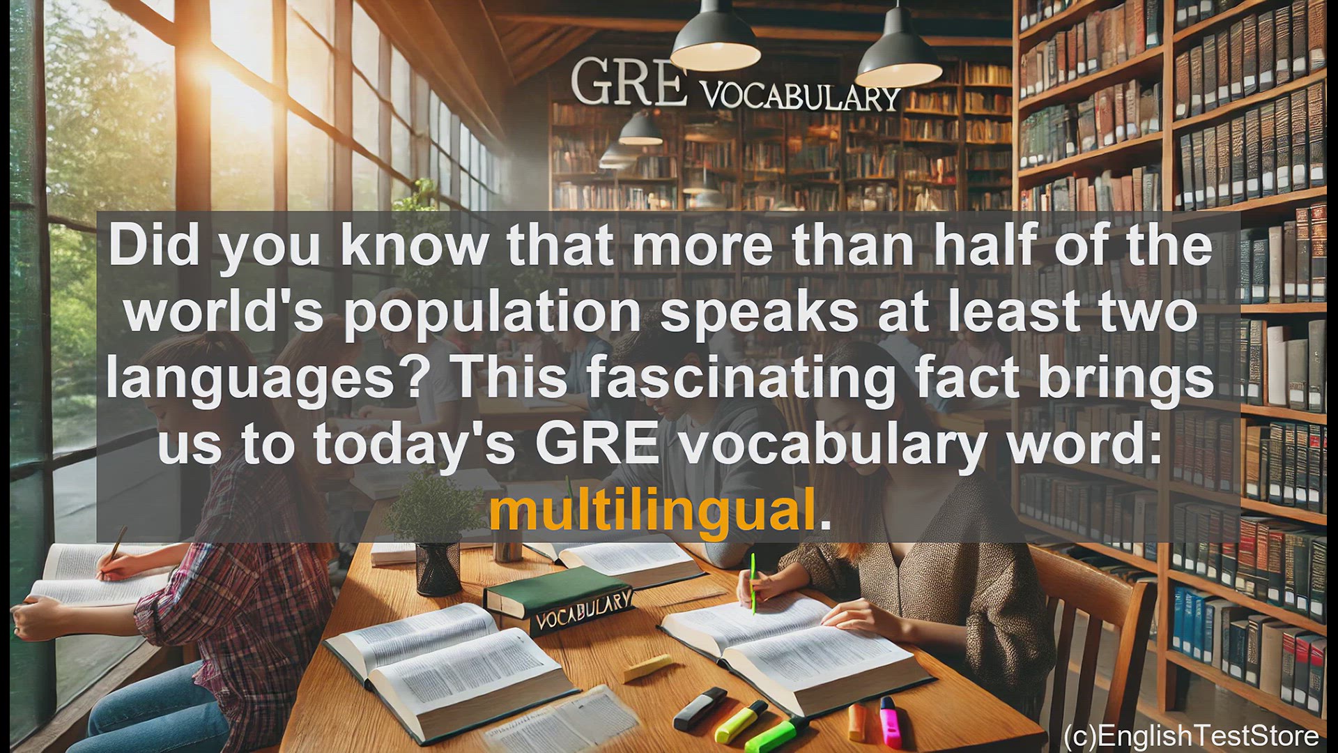 'Video thumbnail for GRE Vocabulary Lesson: The Fascinating World of Multilingualism'
