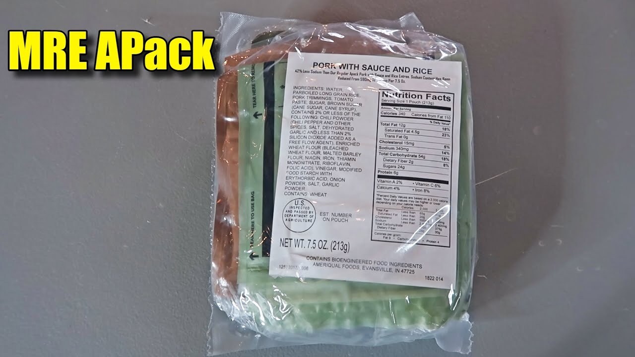 'Video thumbnail for Disaster Relief APack MRE Given in NC Tase Test'