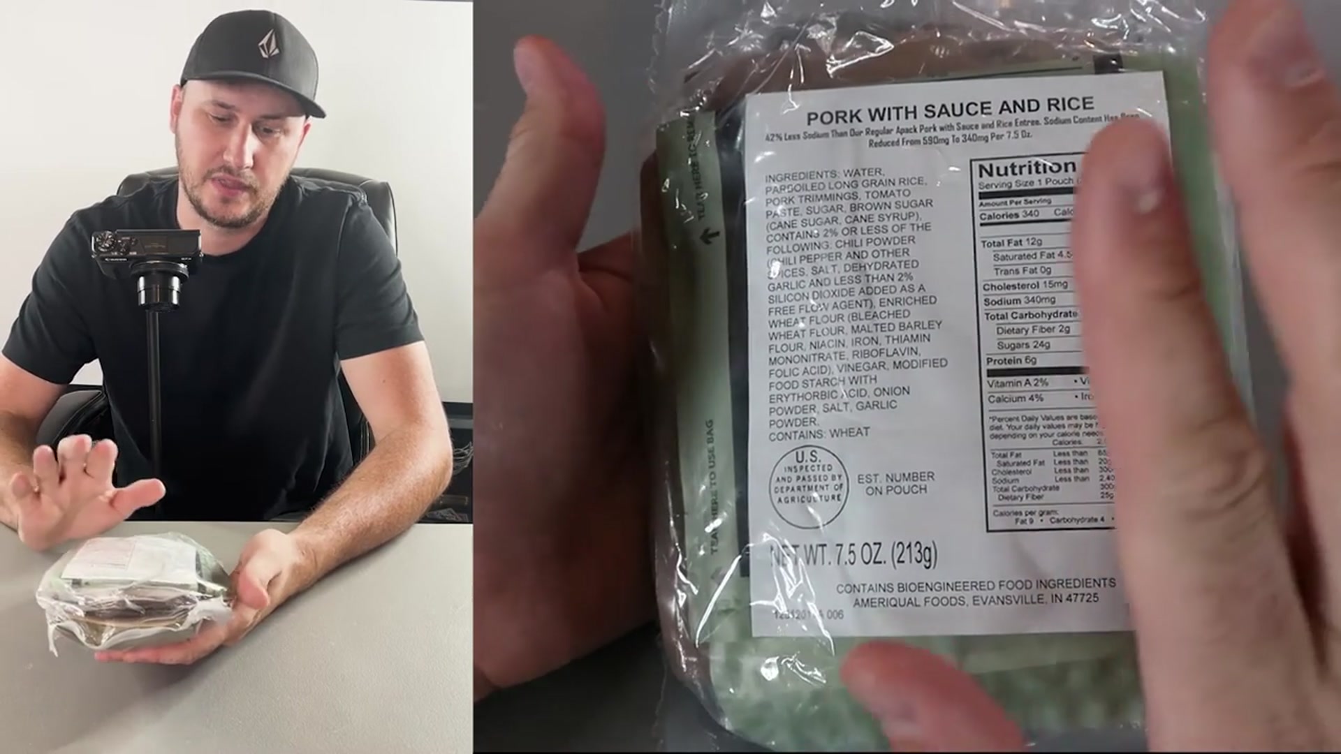 'Video thumbnail for Disaster Relief APack MRE Given in NC Tase Test'
