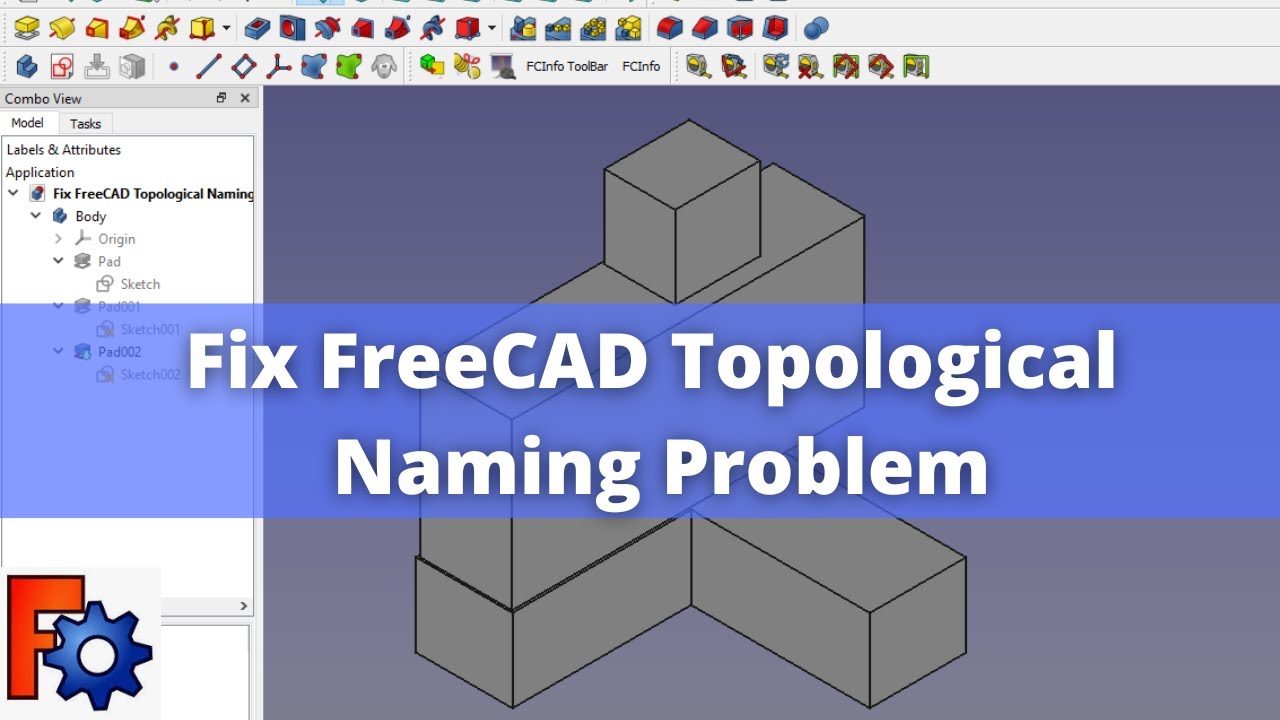 'Video thumbnail for Fix Topological Naming Problem in FreeCAD | FreeCAD Tutorial | FreeCAD Part Modeling |'