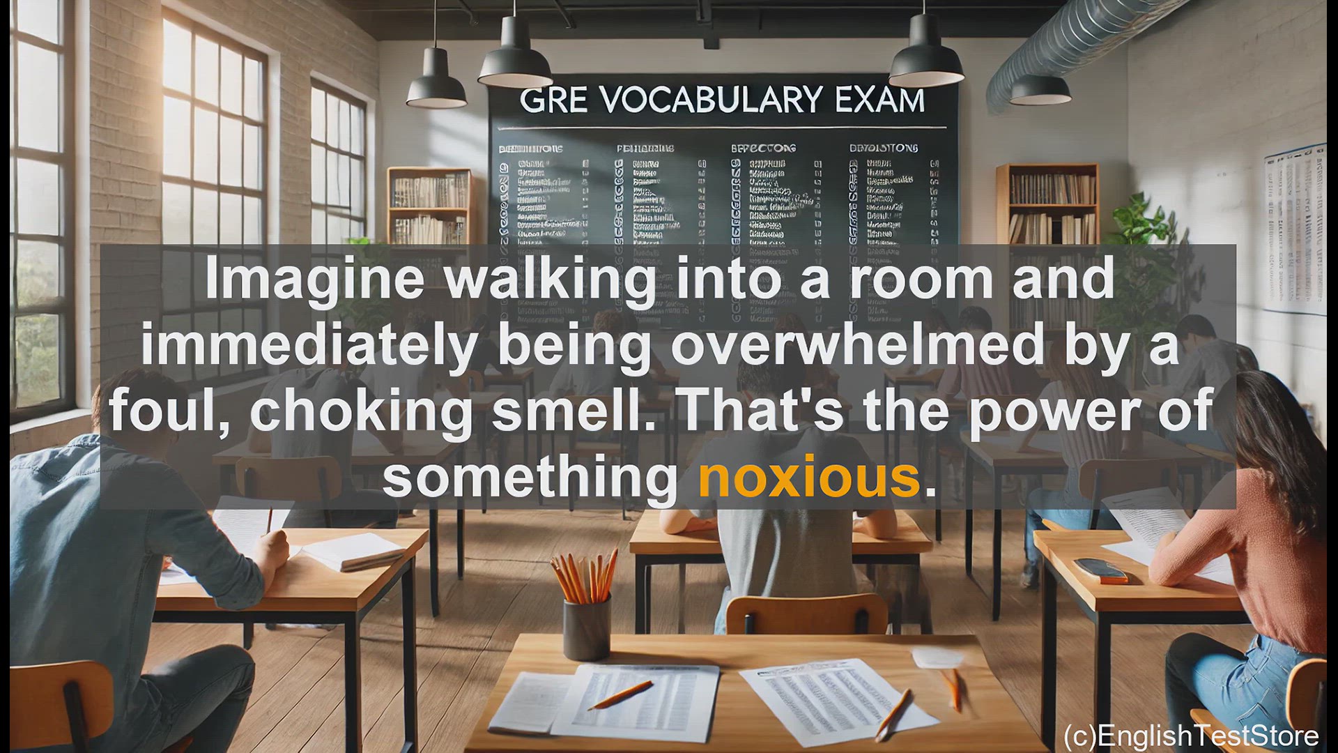 'Video thumbnail for GRE Vocabulary Lesson: Exploring the Harmful Power of Noxious Substances'