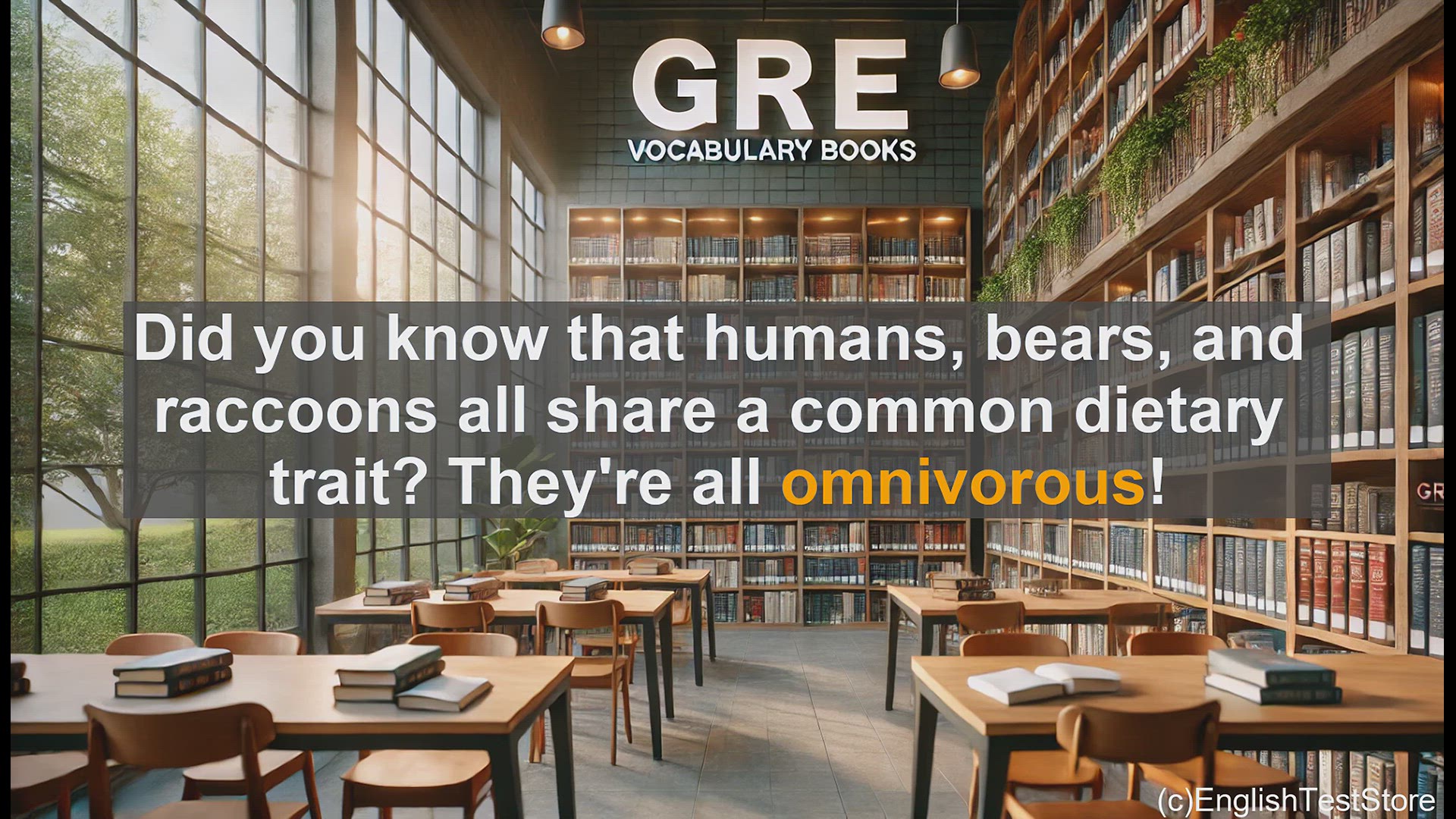 'Video thumbnail for GRE Vocabulary Lesson: Omnivorous - More Than Just Eating Habits'