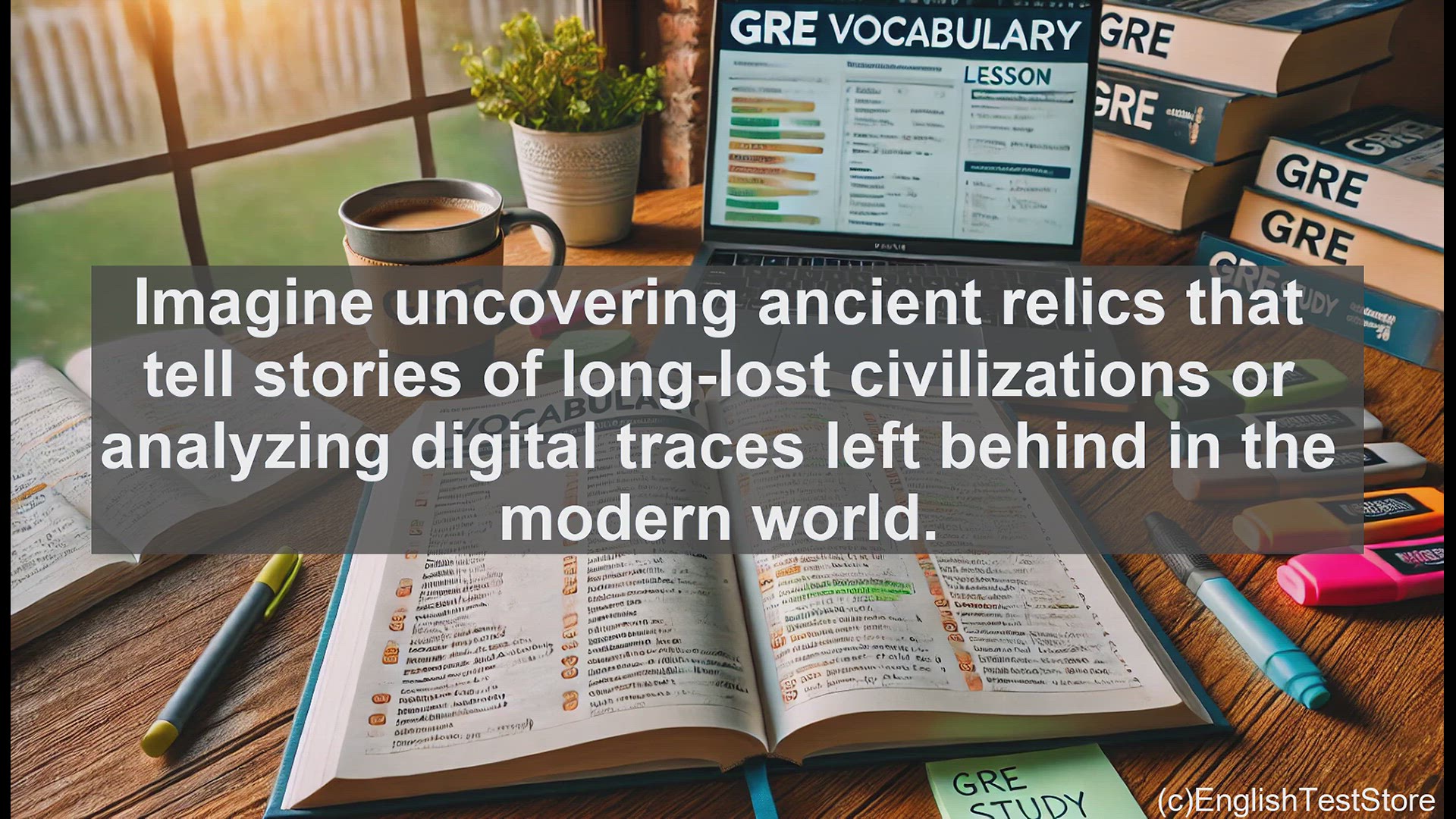'Video thumbnail for GRE Vocabulary Lesson: Uncovering the Secrets of Artifacts - Exploring Human-Made Relics and Digital Traces'