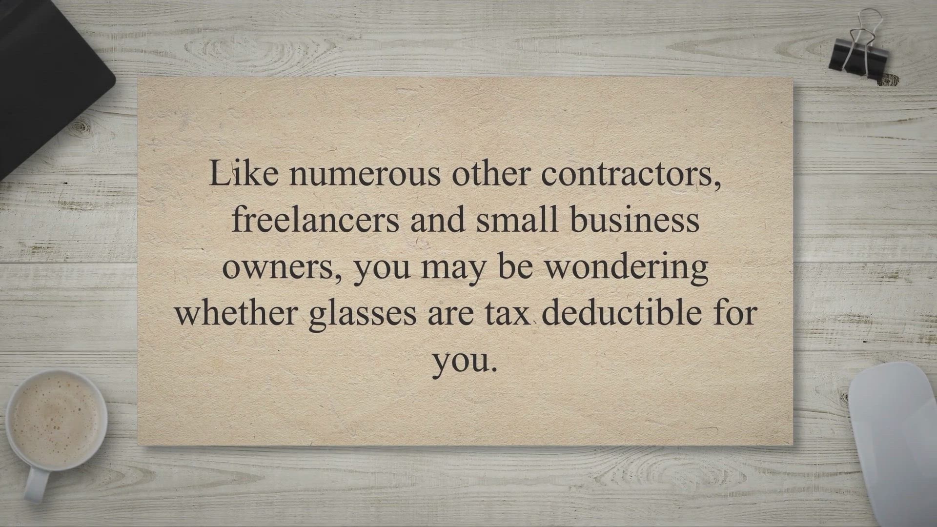 Video thumbnail for Are Glasses Tax Deductible For Self Employed?