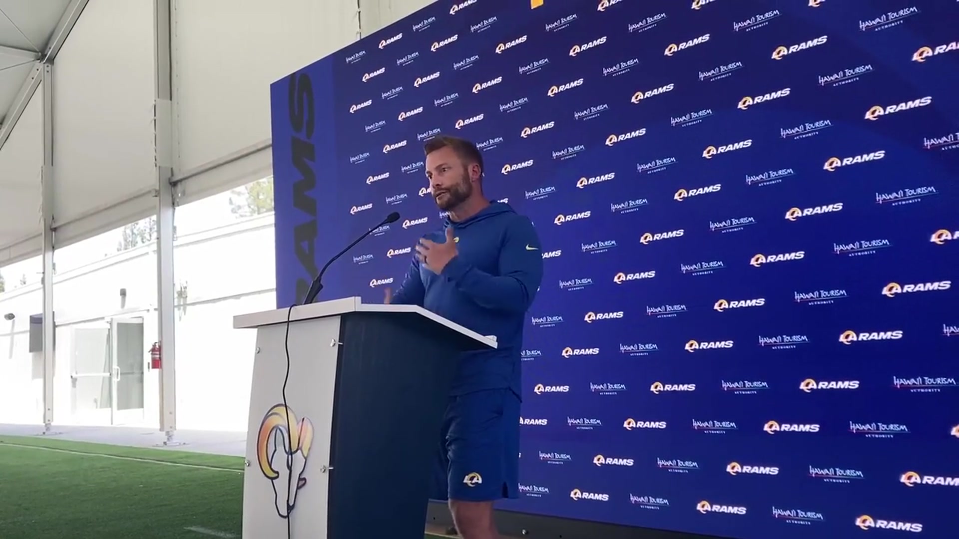 'Video thumbnail for Los Angeles Rams Head Coach Sean McVay on What Emmanuel Forbes Brings to the Franchise'