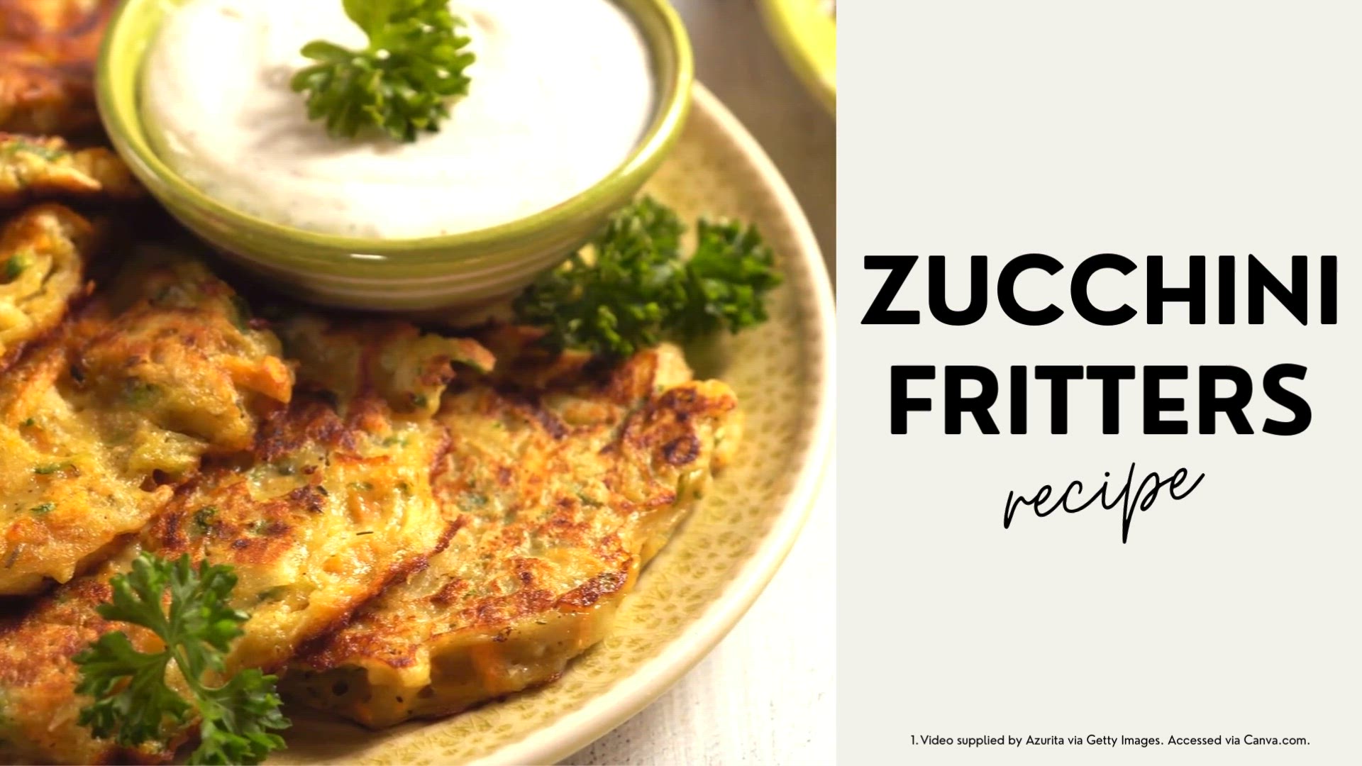 'Video thumbnail for Zucchini Fritters Recipe'