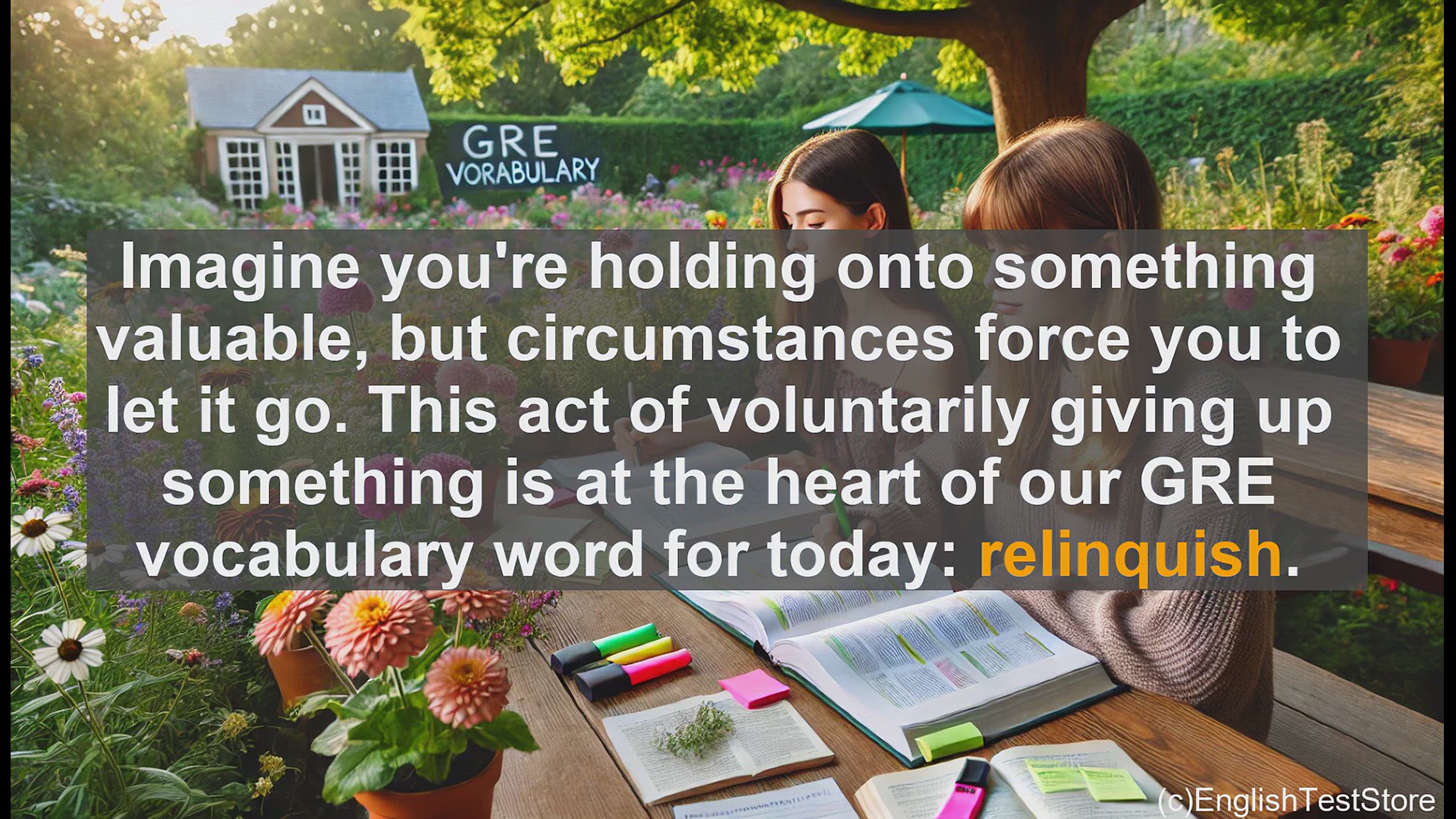 'Video thumbnail for GRE Vocabulary Lesson: Relinquishing Control - The Power of Letting Go'