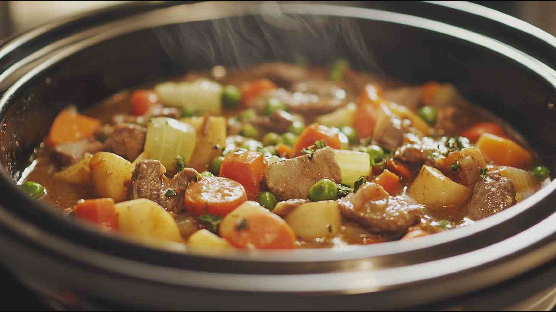 'Video thumbnail for Slow Cooker Beef Stew with Vegetables Recipe'