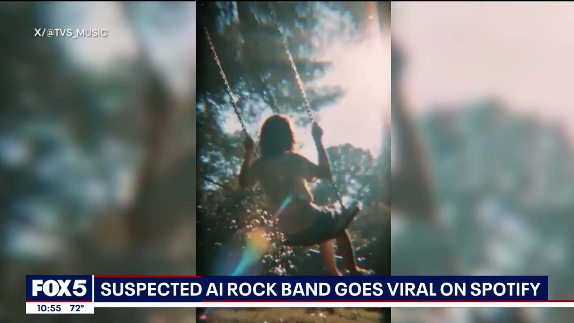 'Video thumbnail for Suspected AI band gaining traction on Spotify'
