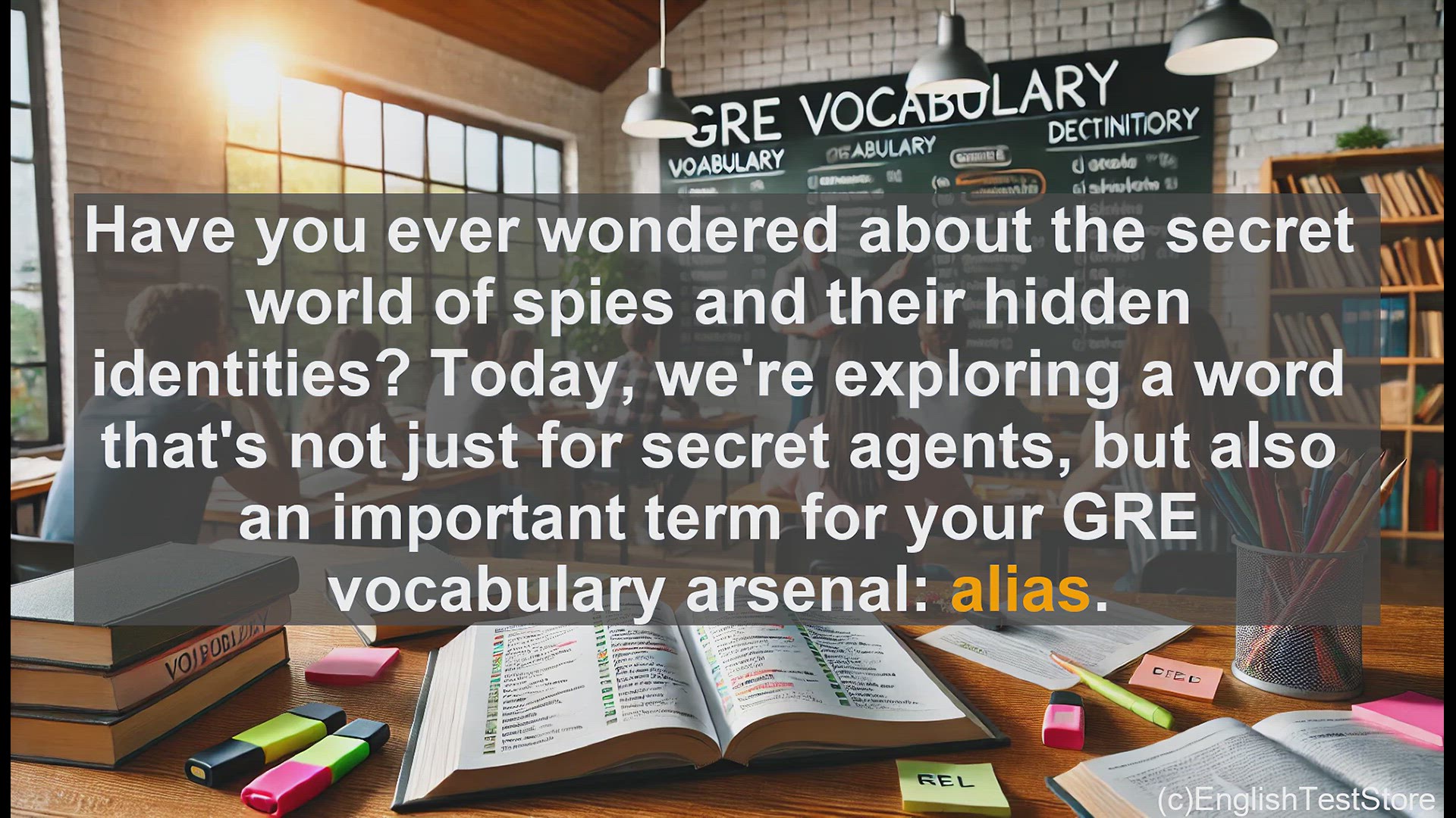 'Video thumbnail for GRE Vocabulary Lesson: Unveiling the Secret World of Aliases'