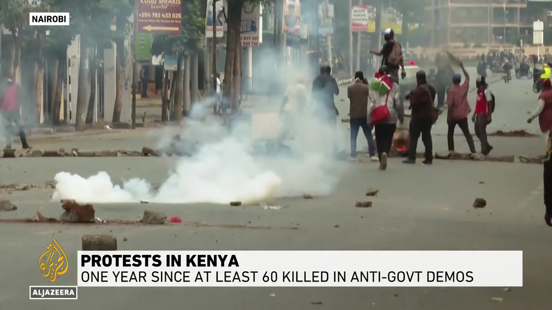 'Video thumbnail for Two people shot and killed in protests marking one year since anti-govt demos in Kenya'