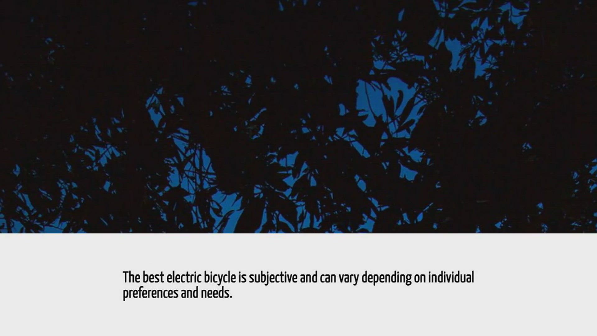 Video thumbnail for What Is The Best Electric Bicycle