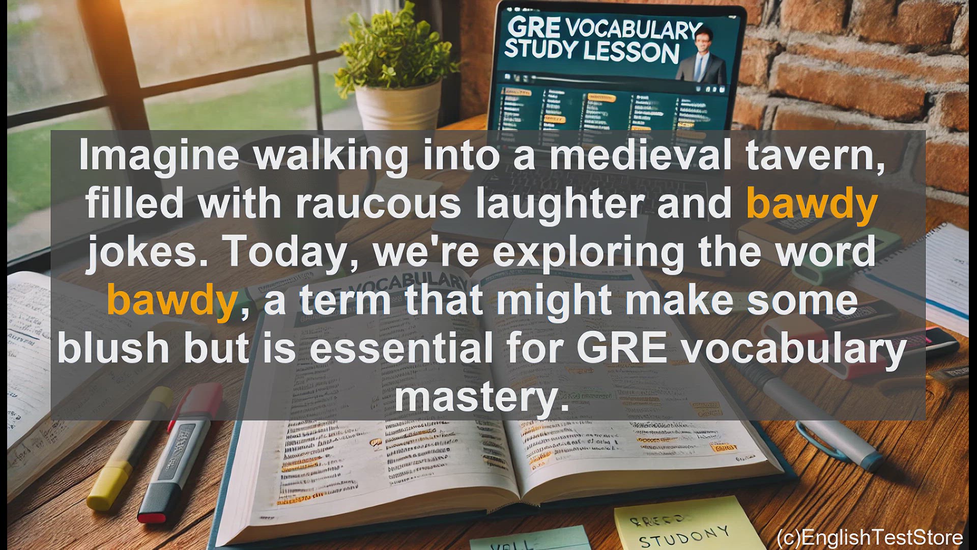 'Video thumbnail for GRE Vocabulary Lesson: GRE Vocabulary - Understanding the Word 'Bawdy''