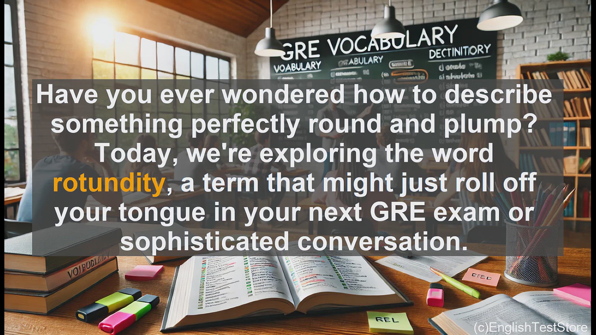 'Video thumbnail for GRE Vocabulary Lesson: Exploring the Nuances of Rotundity - From Circular Shapes to Plump Physiques'