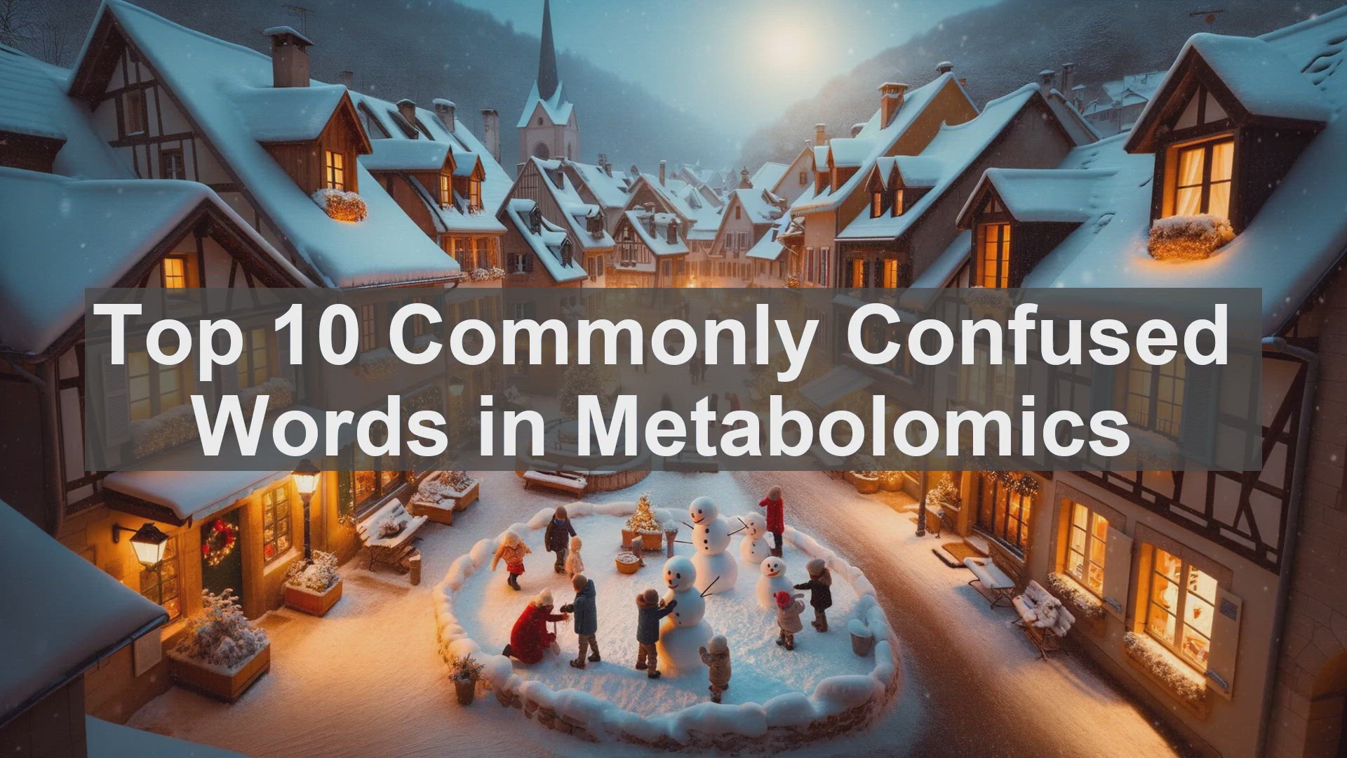 'Video thumbnail for Top 10 Commonly Confused Words in Metabolomics'