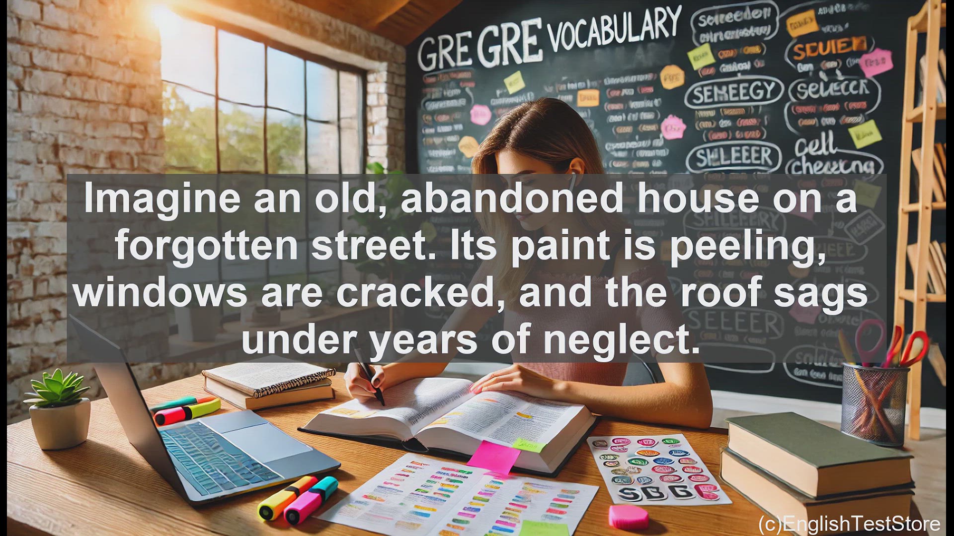 'Video thumbnail for GRE Vocabulary Lesson: GRE Vocabulary - Understanding 'Dilapidated''