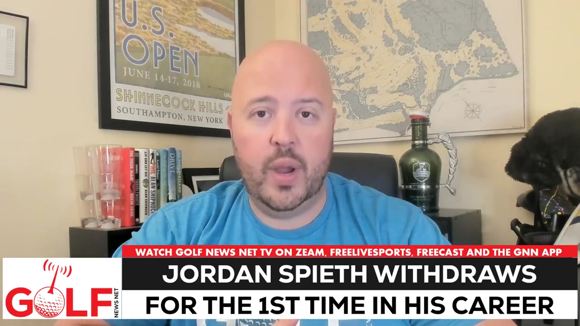'Video thumbnail for Jordan Spieth withdraws from first tournament in career at the Travelers'