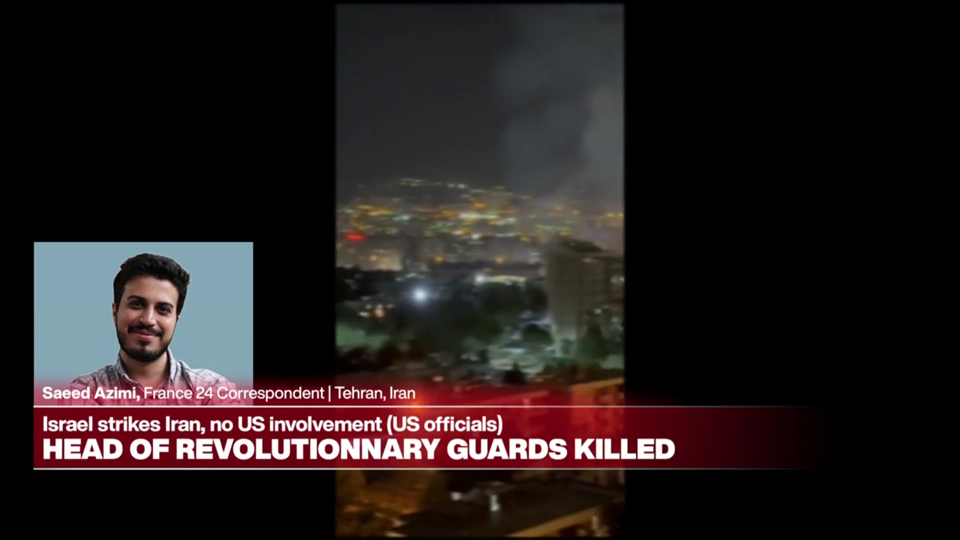 'Video thumbnail for Israeli strikes kill top Iranian commanders, nuclear scientists, civilians'