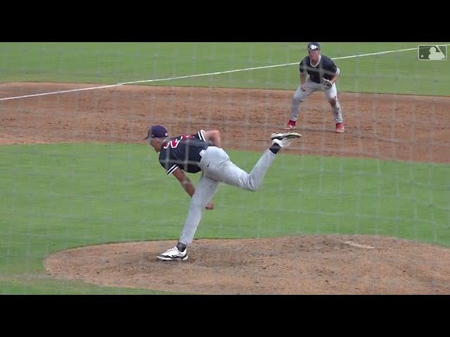 'Video thumbnail for 2025 MLB Draft Preview: Kruz Schoolcraft, LHP/1B, Sunset High School'