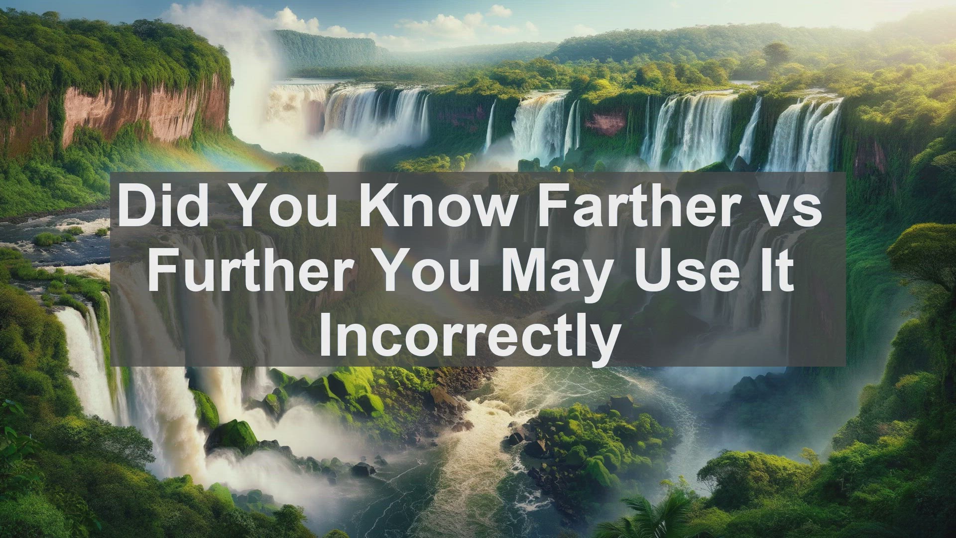 'Video thumbnail for Did You Know Farther vs Further You May Use It Incorrectly '