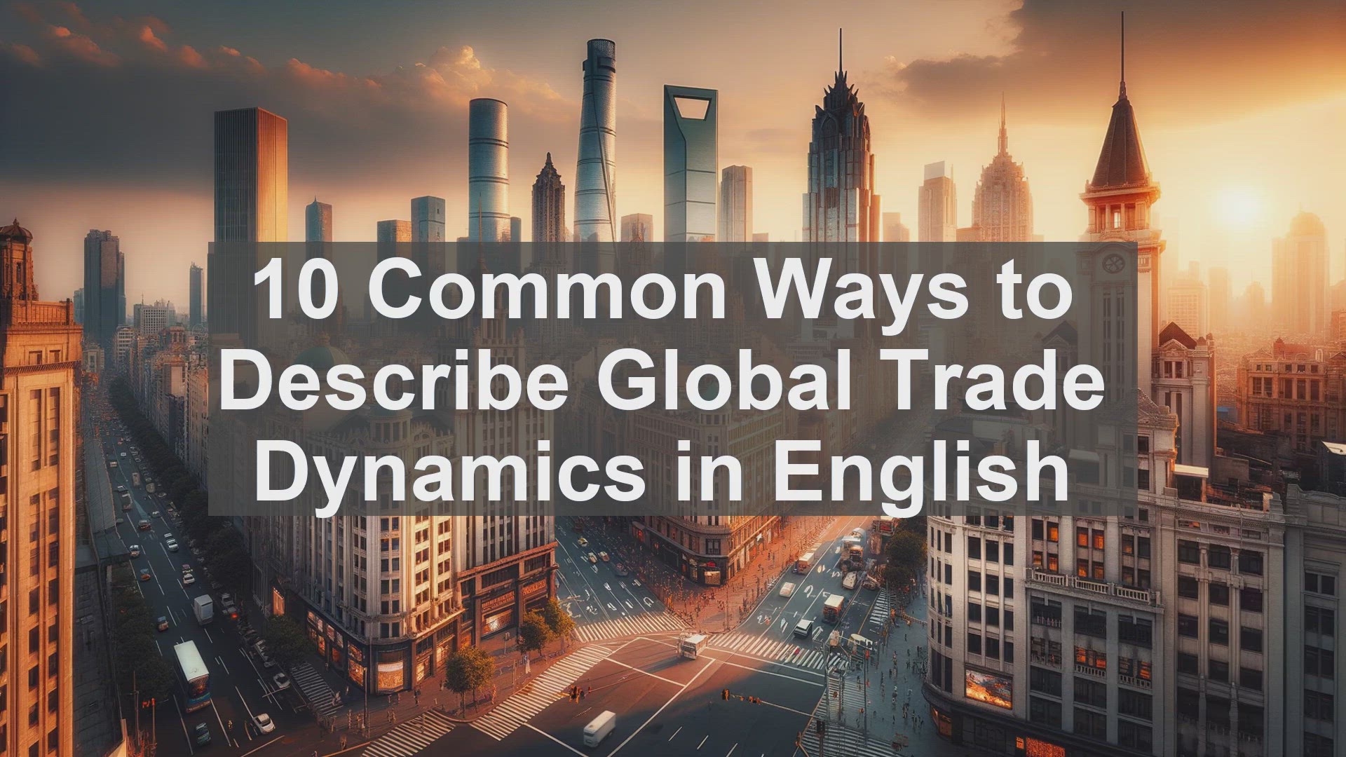 'Video thumbnail for 10 Common Ways to Describe Global Trade Dynamics in English '