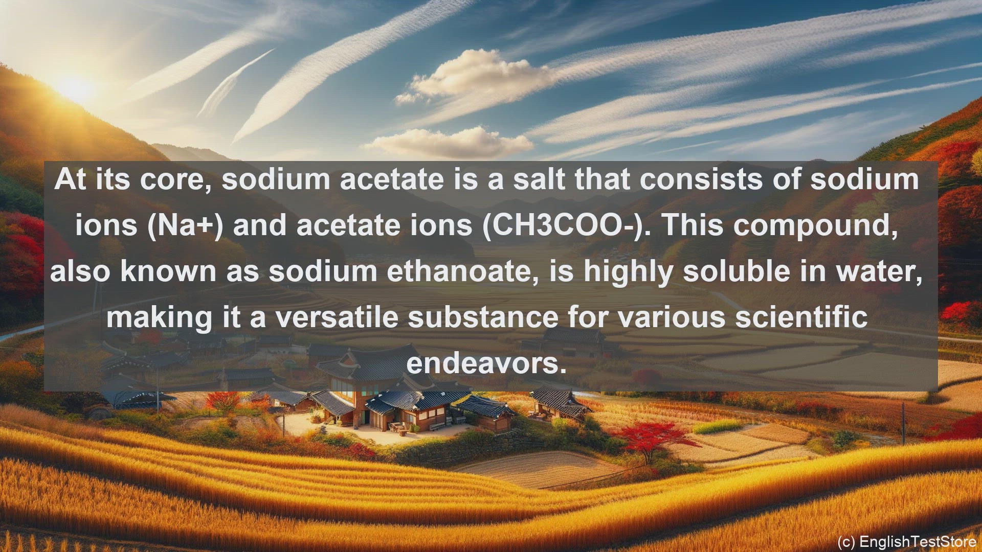 'Video thumbnail for Sodium acetate in science  definition and examples'