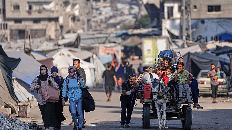 'Video thumbnail for Trump calls for a Gaza ceasefire deal as some Palestinians are skeptical'