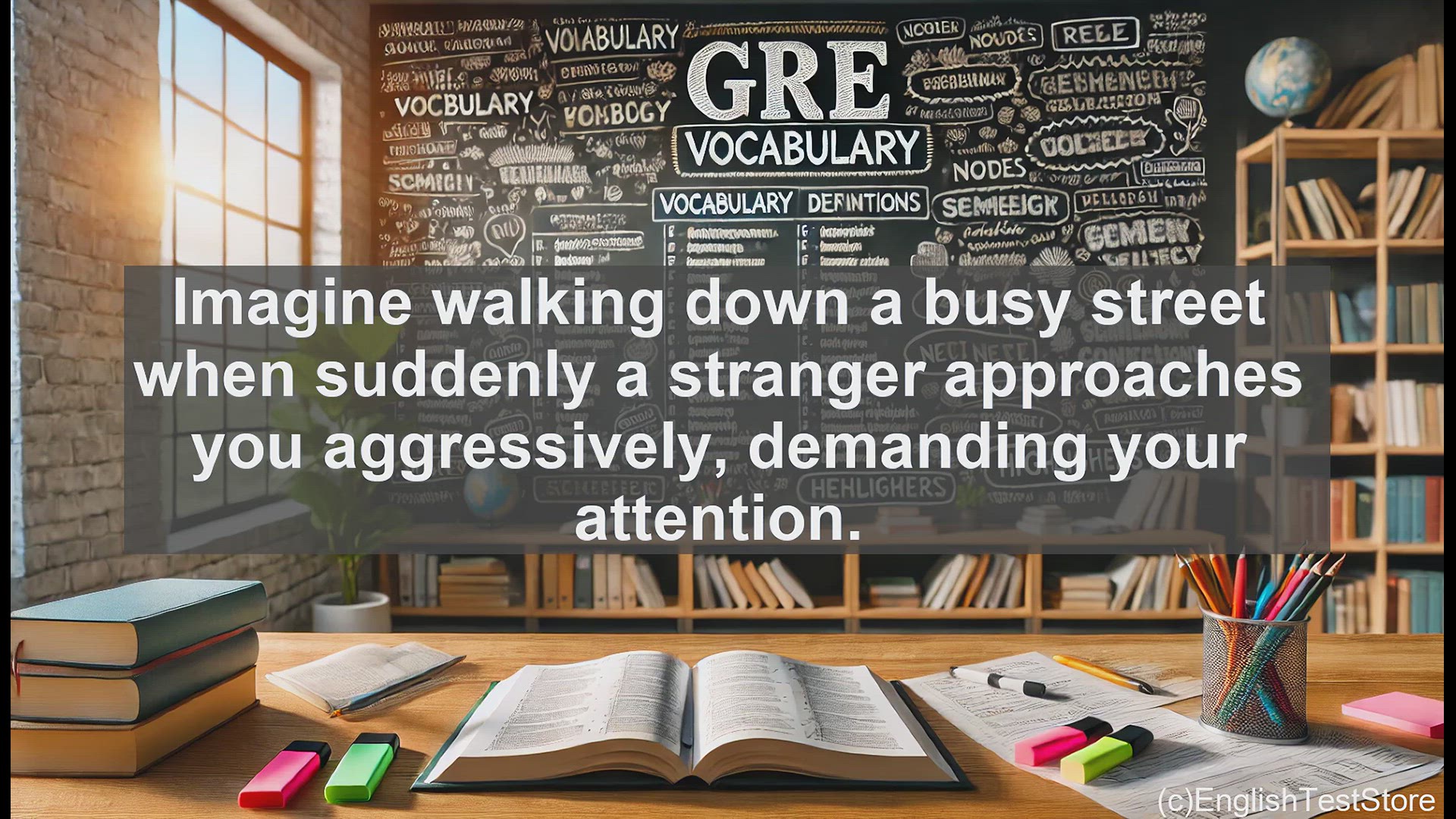 'Video thumbnail for GRE Vocabulary Lesson: Confronting Strangers - Understanding the Word 'Accost''